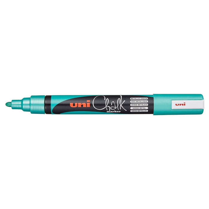 Uni Chalk Marker 1.8-2.5mm Bullet Tip Metallic Green PWE-5M CX249299