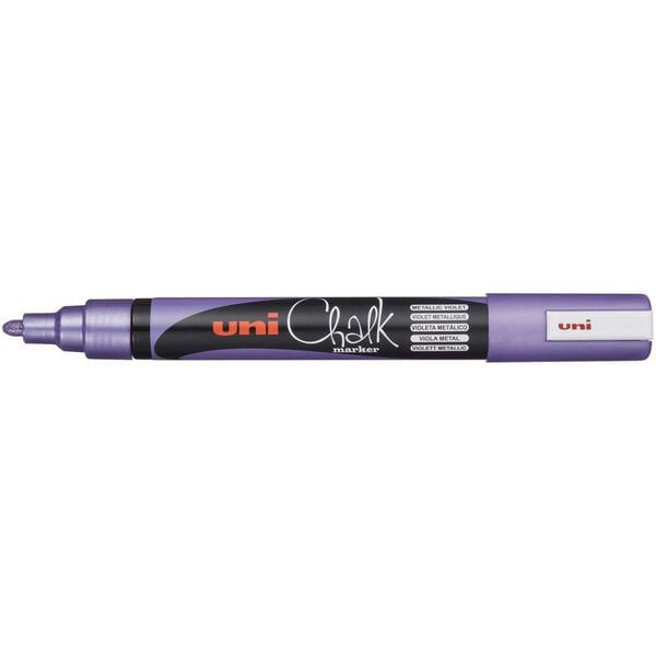 Uni Chalk Marker 1.8-2.5mm Bullet Tip Metallic Violet PWE-5M CX249307