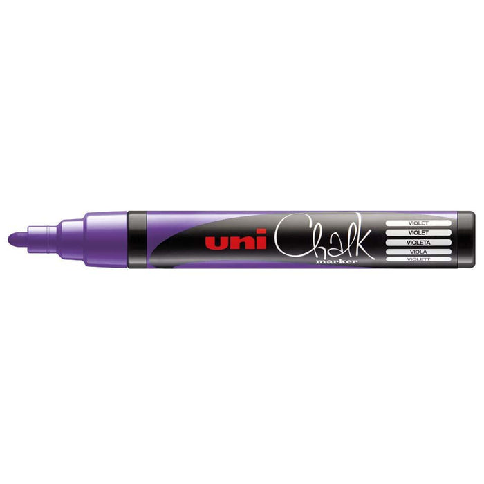 Uni Chalk Marker 1.8-2.5mm Bullet Tip Violet PWE-5M CX249992