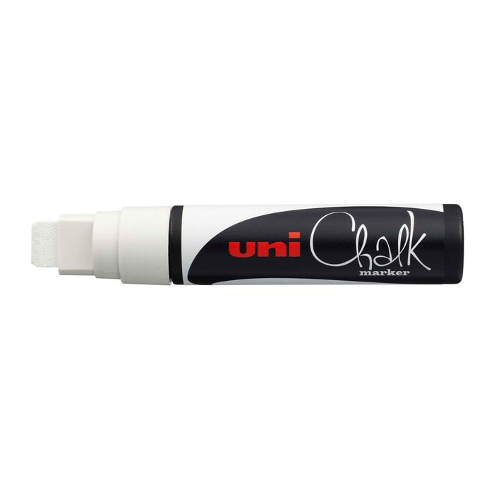 Uni Chalk Marker 15.0mm Chisel Tip White PWE-17K CX249861