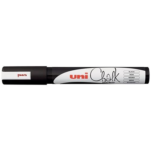 Uni Chalk Marker Black Medium Tip (PWE-5M) CX249283