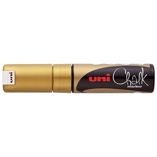 Uni Chalk Marker Gold Chisel Tip (PWE-8K) CX249780