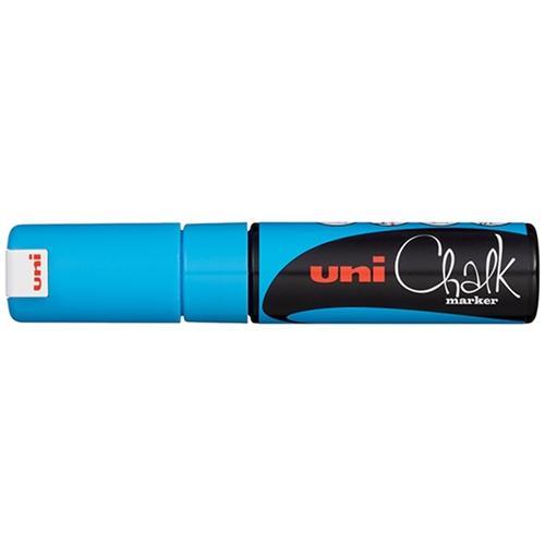 Uni Chalk Marker Light Blue Chisel Tip (PWE-8K) CX249079
