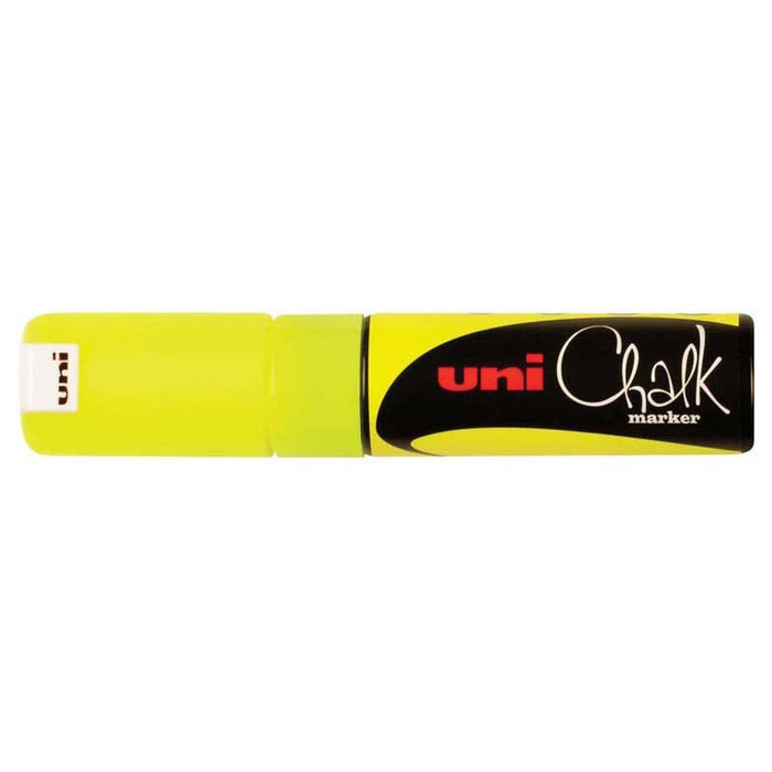 Uni Chalk Marker Yellow Chisel Tip (PWE-8K) CX249077