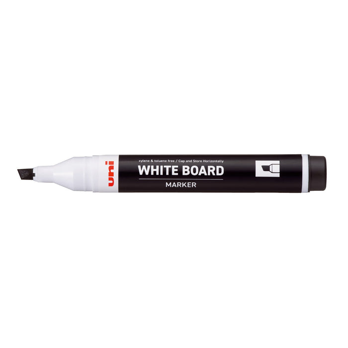 Uni Chisel Tip Whiteboard Marker, Black CX1002626