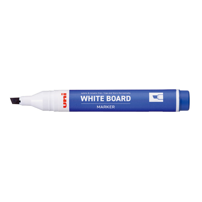 Uni Chisel Tip Whiteboard Marker, Blue CX1002627