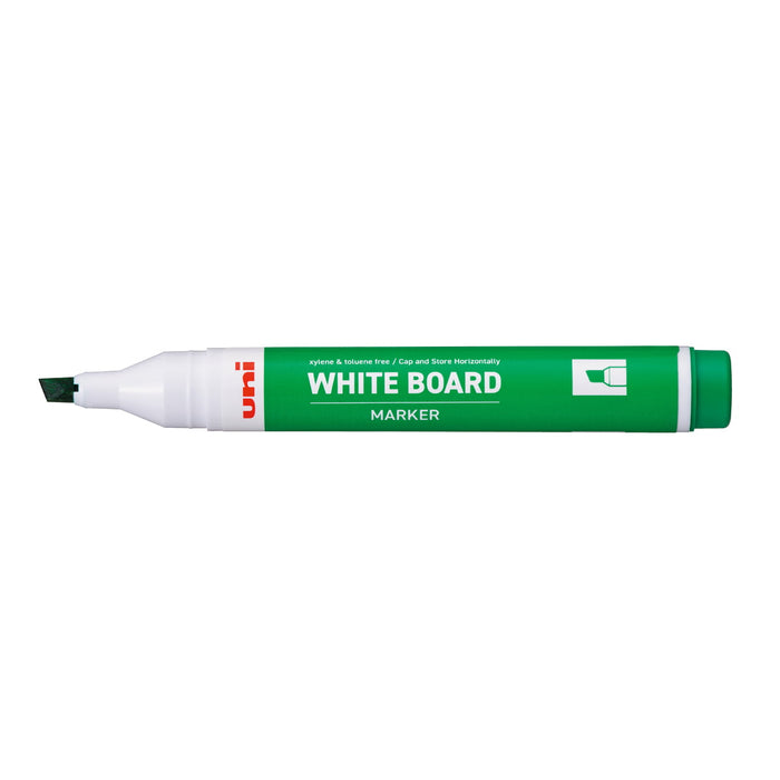 Uni Chisel Tip Whiteboard Marker, Green CX1002628