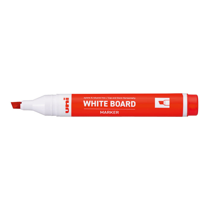 Uni Chisel Tip Whiteboard Marker, Red CX1002629