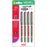 Uni Eye 0.7mm Fine Capped Red Rollerball Pen, 4's pack CX250358