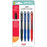 Uni Laknock 1.0mm Medium Retractable Assorted Hangsell Pk4 CX250335