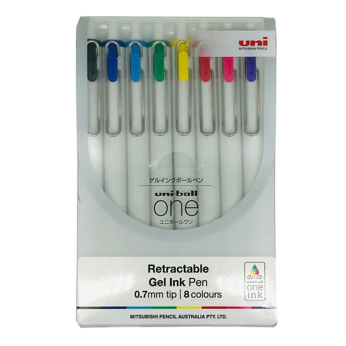 Uni One 0.7mm Rollerball Gel Ink Pens, 8 Pack Assorted CX249536