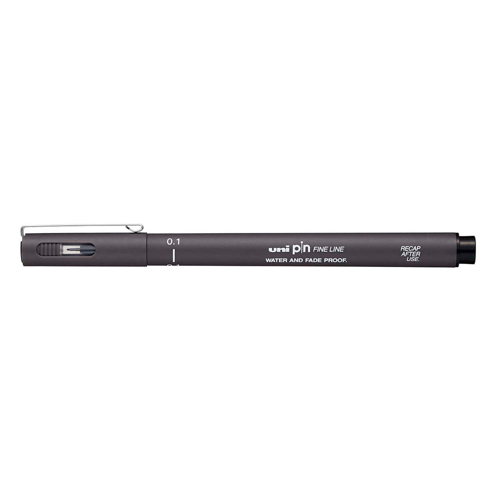 Uni Pin Fineline Permanent 0.1 mm Dark Grey | Fibre Tip Pens — Discount ...