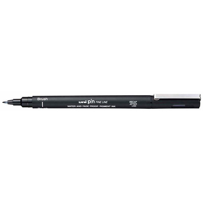 Uni Pin Fineline Permanent Brush Marker, Black BR-200 CX250096