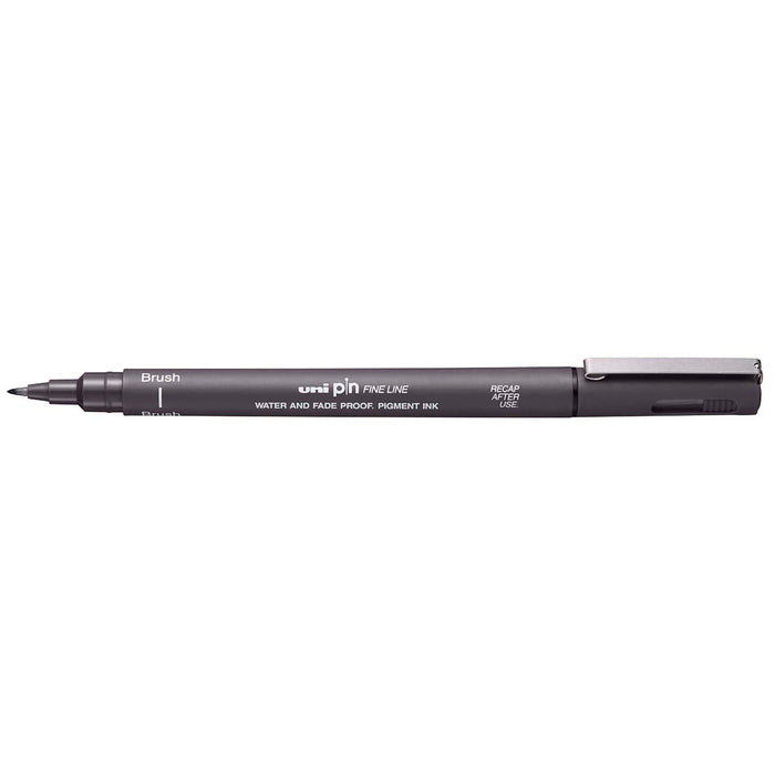 Uni Pin Fineline Permanent Brush Tip Dark Grey CX249707