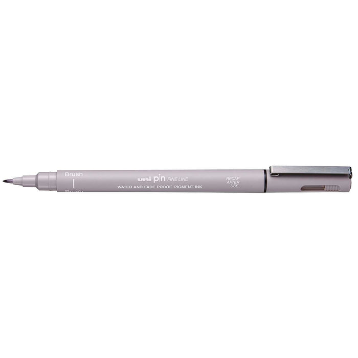 Uni Pin Fineline Permanent Brush Tip Light Grey CX249703