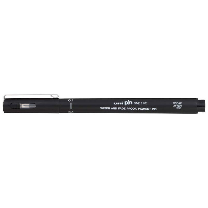 Uni Pin Fineline Permanent Marker, 0.1mm Black 01-200 CX250092