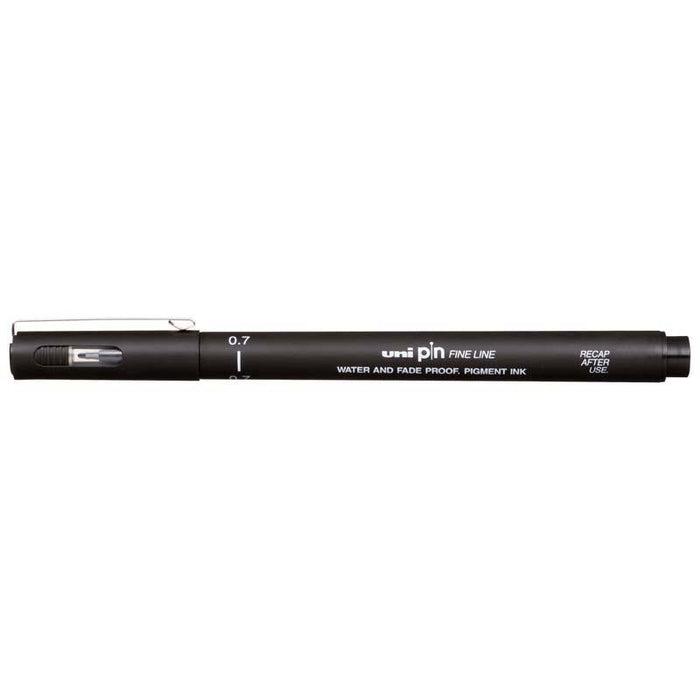 Uni Pin Fineline Permanent Marker, 0.7mm Black 07-200 CX250095
