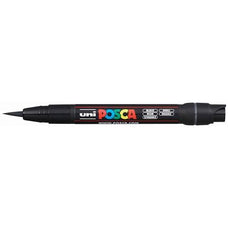 Uni Posca Paint Marker, Brush Tip, PCF-350, Black, 0.1-1.0mm CX250002