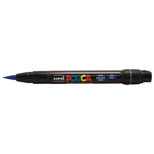 Uni Posca Paint Marker, Brush Tip, PCF-350, Blue, 0.1-1.0mm CX250009