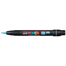 Uni Posca Paint Marker, Brush Tip, PCF-350, Light Blue, 0.1-1.0mm CX250006