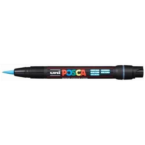 Uni Posca Paint Marker, Brush Tip, PCF-350, Light Blue, 0.1-1.0mm CX250006