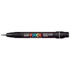 Uni Posca Paint Marker, Brush Tip, PCF-350, Silver, 0.1-1.0mm CX250007