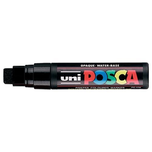 Uni Posca Paint Marker, PC-17K, Black, Extra Broad Chisel Tip, 15.0mm CX250063