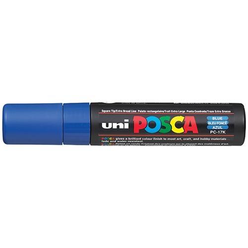 Uni Posca Paint Marker, PC-17K, Blue, Extra Broad Chisel Tip, 15.0mm CX250068
