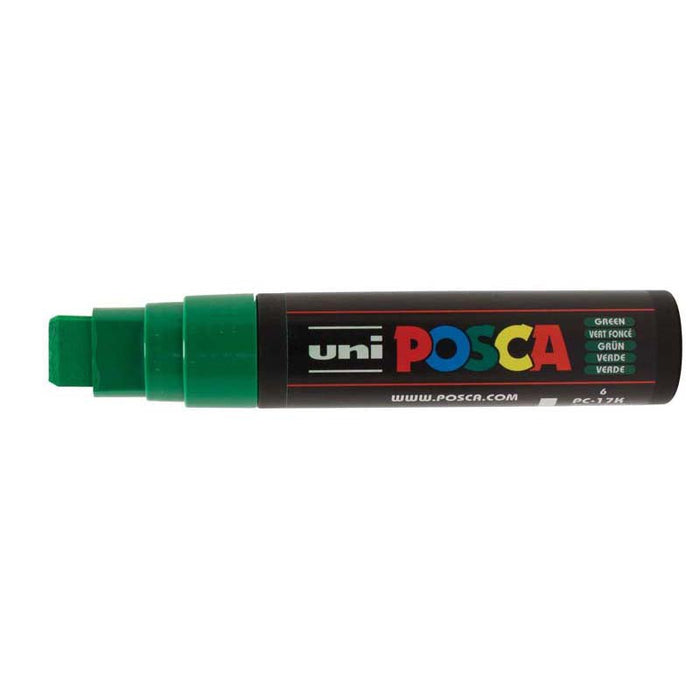 Uni Posca Paint Marker, PC-17K, Green, Extra Broad Chisel Tip, 15.0mm CX250069