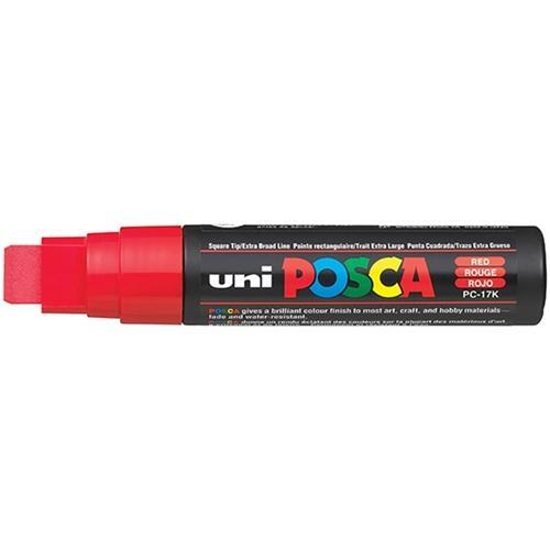 Uni Posca Paint Marker, PC-17K, Red, Extra Broad Chisel Tip, 15.0mm CX250064