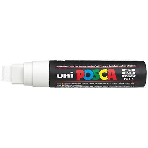 Uni Posca Paint Marker, PC-17K, White, Extra Broad Chisel Tip, 15.0mm CX250062