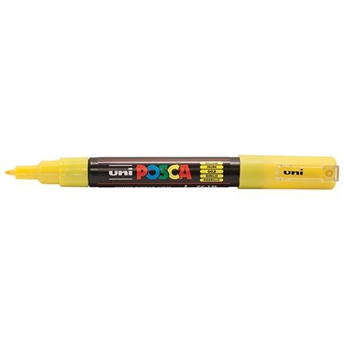 Uni Posca Paint Marker, PC-1M, Yellow, Extra Fine, 0.7-1.0mm CX250030