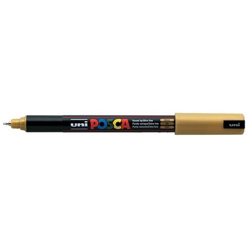 Uni Posca Paint Marker, PC-1MR, Gold, Ultra Fine, 0.7mm CX250014