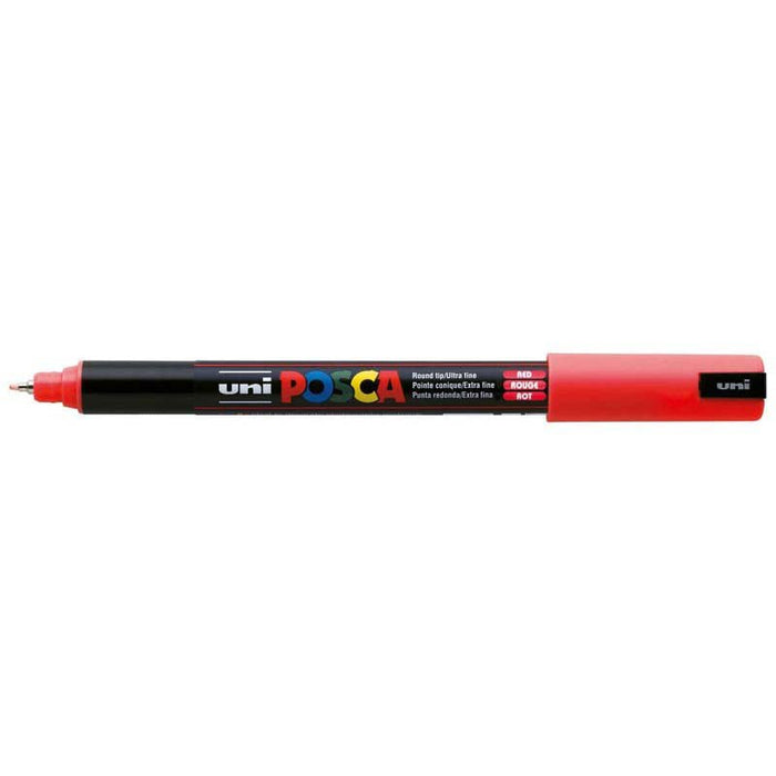 Uni Posca Paint Marker, PC-1MR, Red, Ultra Fine, 0.7mm CX250016