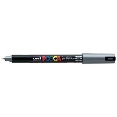 Uni Posca Paint Marker, PC-1MR, Silver, Ultra Fine, 0.7mm CX250015