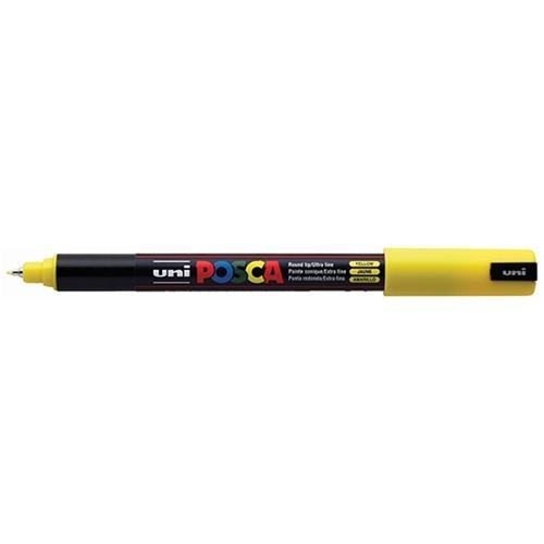 Uni Posca Paint Marker, PC-1MR, Yellow, Ultra Fine, 0.7mm CX250018