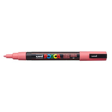 Uni Posca Paint Marker PC-3M, Coral Pink, Fine Tip 0.9-1.3mm CX250196