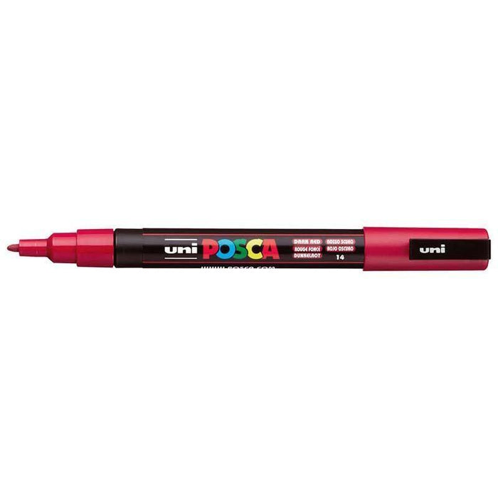 Uni Posca Paint Marker PC-3M, Dark Red, Fine Tip 0.9-1.3mm CX250145