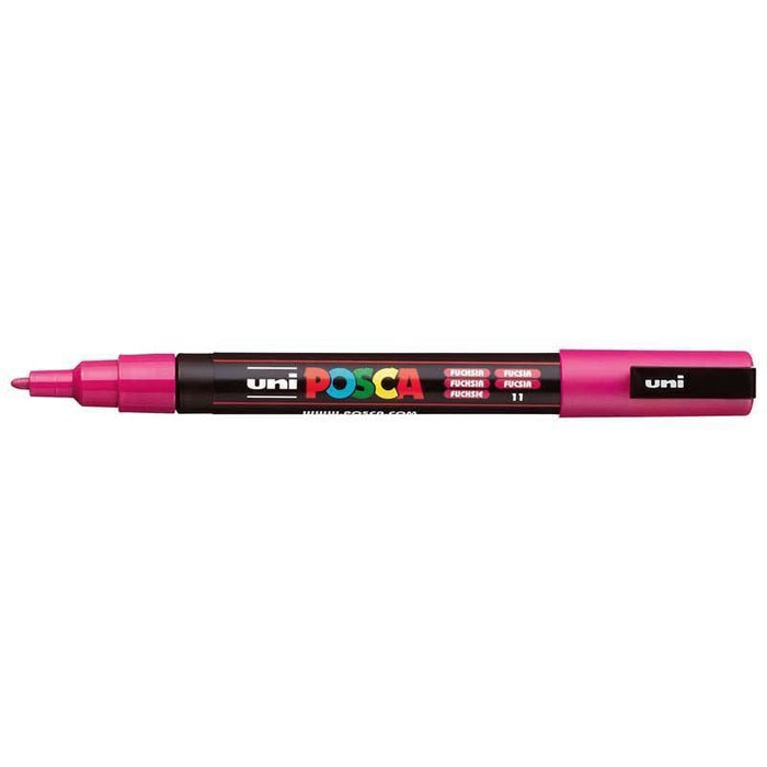 Uni Posca Paint Marker PC-3M, Fuchsia, Fine Tip 0.9-1.3mm CX250144