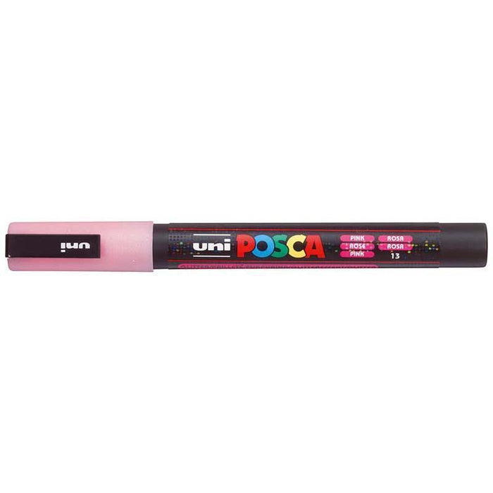 Uni Posca Paint Marker PC-3M, Glitter Pink, Fine Tip 0.9-1.3mm CX250154