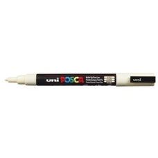 Uni Posca Paint Marker, PC-3M, Ivory, Fine Tip, 0.9-1.3mm CX250133