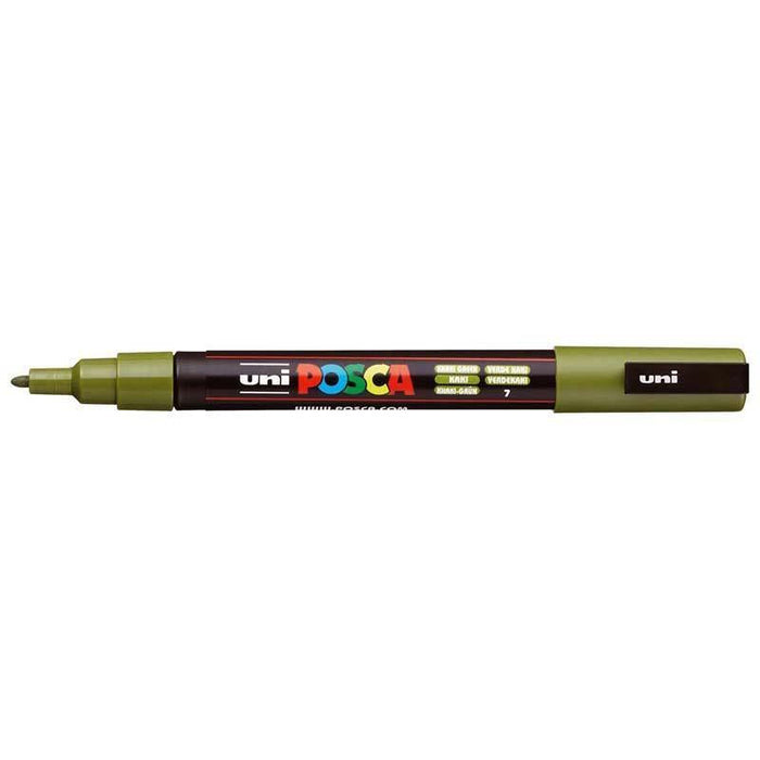 Uni Posca Paint Marker PC-3M, Khaki Green, Fine Tip 0.9-1.3mm CX250143