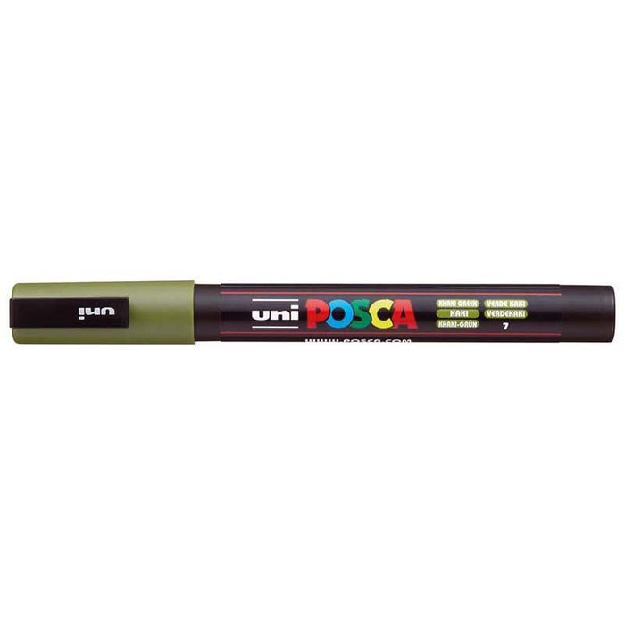 Uni Posca Paint Marker PC-3M, Khaki Green, Fine Tip 0.9-1.3mm CX250143