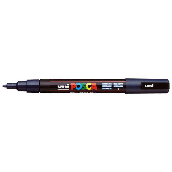 Uni Posca Paint Marker PC-3M, Navy Blue, Fine Tip 0.9-1.3mm CX250146