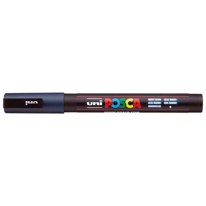 Uni Posca Paint Marker PC-3M, Navy Blue, Fine Tip 0.9-1.3mm CX250146