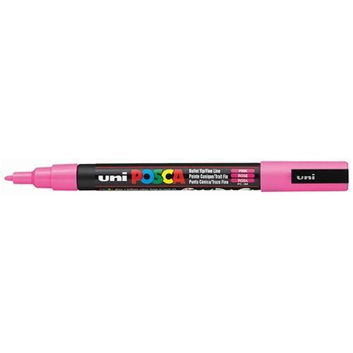 Uni Posca Paint Marker, PC-3M, Pink, Fine Tip, 0.9-1.3mm CX250041