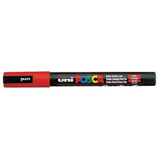 Uni Posca Paint Marker, PC-3M, Red, Fine Tip, 0.9-1.3mm CX250036
