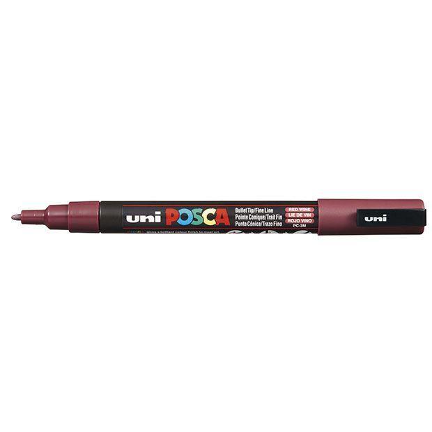 Uni Posca Paint Marker, PC-3M, Red Wine, Fine Tip, 0.9-1.3mm CX250136