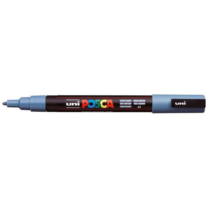 Uni Posca Paint Marker PC-3M, Slate Grey, Fine Tip 0.9-1.3mm CX249274