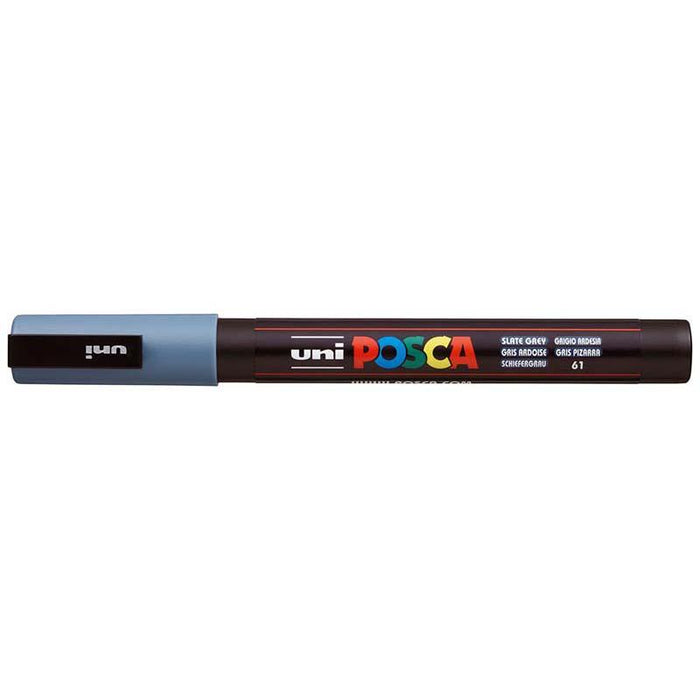 Uni Posca Paint Marker PC-3M, Slate Grey, Fine Tip 0.9-1.3mm CX249274
